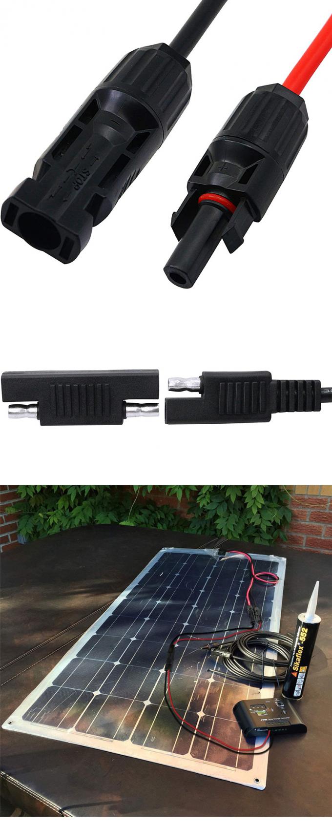 10AWG SAE para el cable de extensión del adaptador del panel solar RV Conector del panel solar Cable para RV Caravana Paneles solares Carga de la batería 6