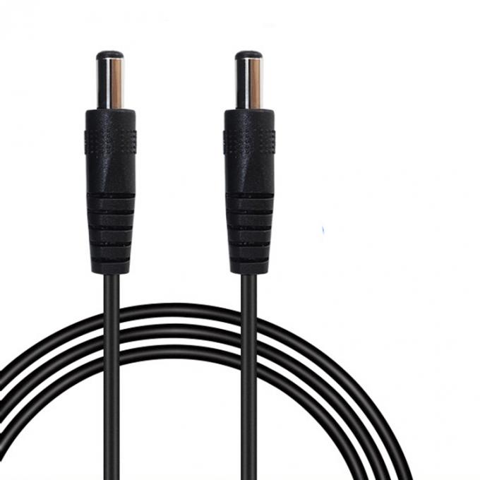 Cable de alimentación de extensión de jack de corriente continua de macho a macho de 5,5x2,1 mm 3