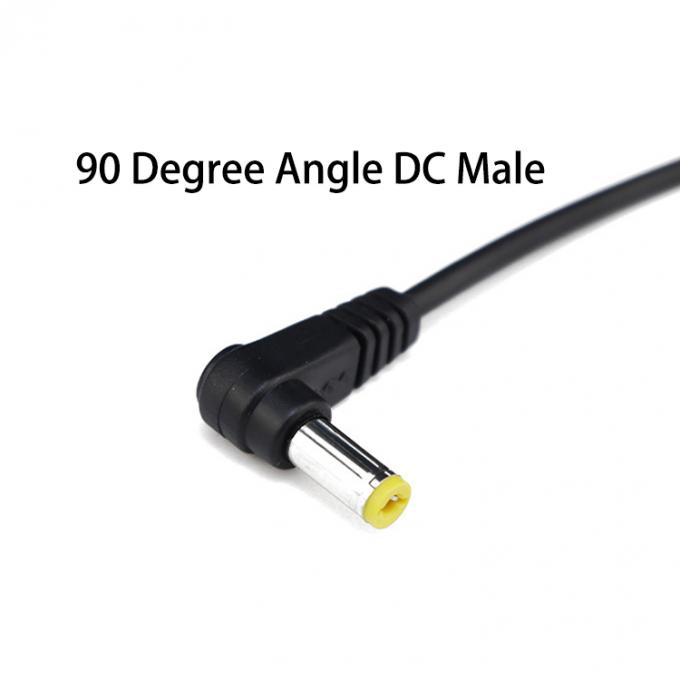 Ángulo de 90 grados Hombre DC 2.1x5.5 Jack de barril para abrir cable de extremo desnudo de alambre enlatado 2