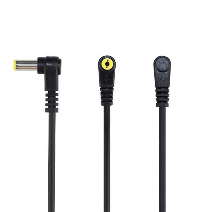 Ángulo de 90 grados Hombre DC 2.1x5.5 Jack de barril para abrir cable de extremo desnudo de alambre enlatado 3