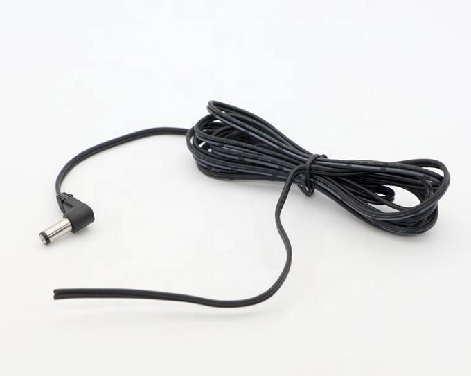 90 grados en ángulo recto DC Jack de barril 2.1x5.5mm Hombre Hembra para el extremo libre Pigtail abierto DC cable de alimentación 1