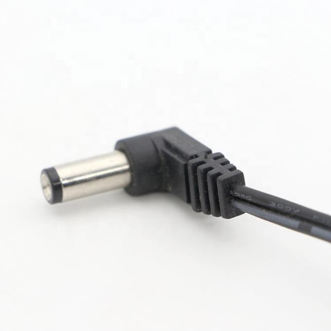 90 grados en ángulo recto DC Jack de barril 2.1x5.5mm Hombre Hembra para el extremo libre Pigtail abierto DC cable de alimentación 3