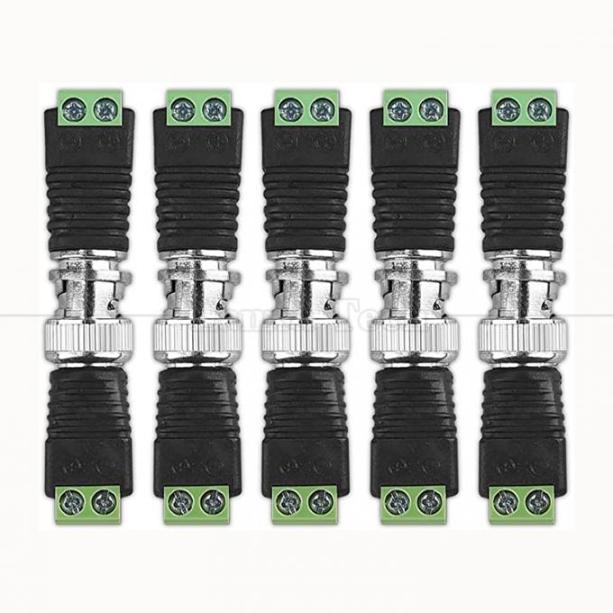 Terminal de tornillo sin soldadura de 2 pines BNC Conector de alimentación masculino femenino para cámara de circuito cerrado 4