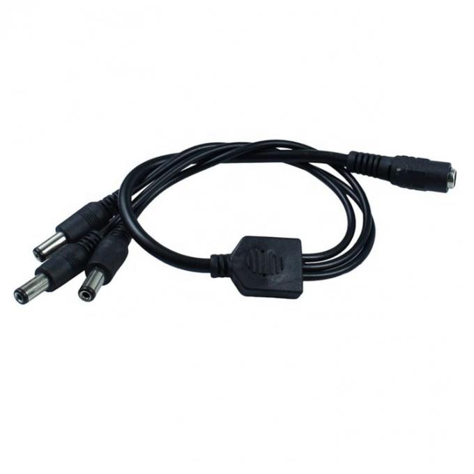 1 Entrada a 3 Salida 1 Hembra a 3 Hombre 5.5x2.1 mm Cable divisor de alimentación de corriente continua para la banda de CCTV LED 3