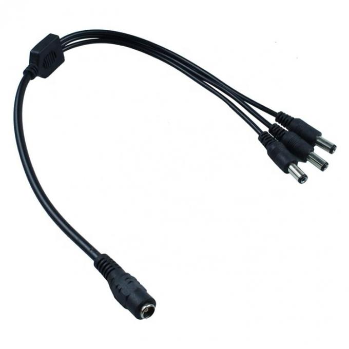 1 Entrada a 3 Salida 1 Hembra a 3 Hombre 5.5x2.1 mm Cable divisor de alimentación de corriente continua para la banda de CCTV LED 5