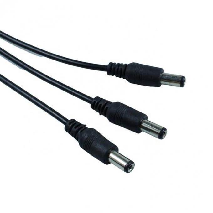 1 Entrada a 3 Salida 1 Hembra a 3 Hombre 5.5x2.1 mm Cable divisor de alimentación de corriente continua para la banda de CCTV LED 4