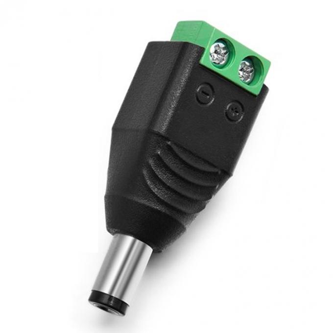 Sin soldadura 12v 24v 5.5x2.5mm 5.5x2.1mm Conector de conector de corriente continua masculino Jack Adaptador para cámaras de circuito cerrado 2