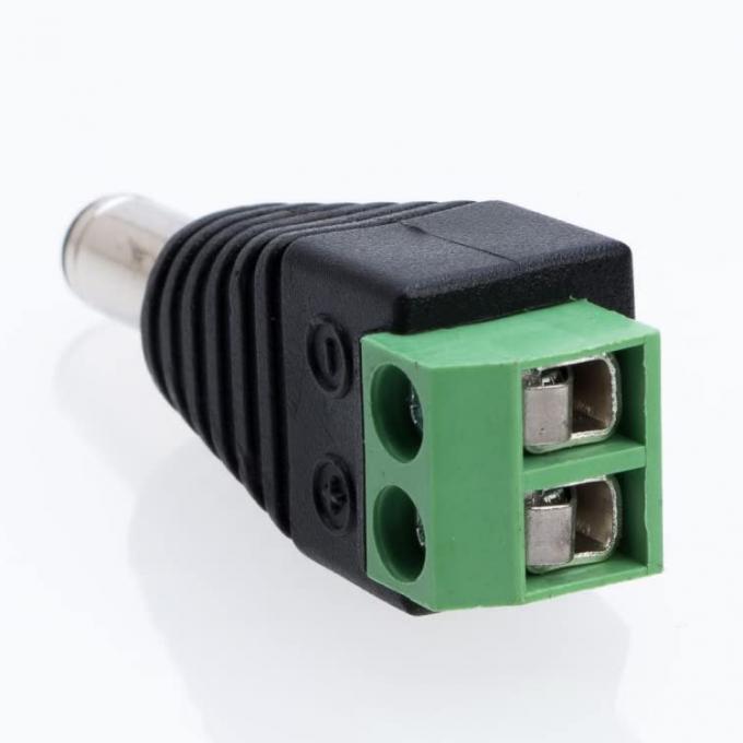 Sin soldadura 12v 24v 5.5x2.5mm 5.5x2.1mm Conector de conector de corriente continua masculino Jack Adaptador para cámaras de circuito cerrado 3