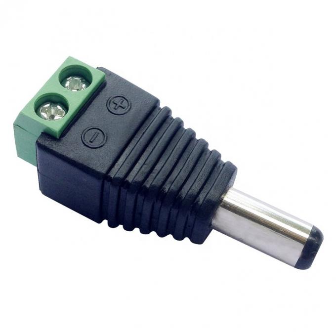 Sin soldadura 12v 24v 5.5x2.5mm 5.5x2.1mm Conector de conector de corriente continua masculino Jack Adaptador para cámaras de circuito cerrado 1