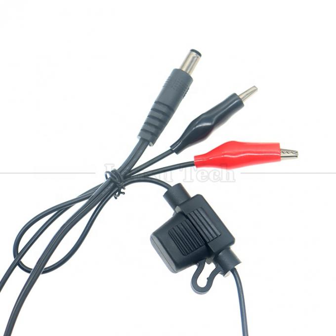 12V DC 5.5X2.1mm a los clips de cocodrilo Cable de alimentación de fusibles para cámara de rastreo 2