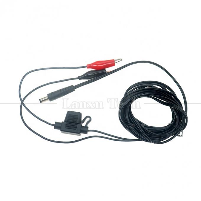 12V DC 5.5X2.1mm a los clips de cocodrilo Cable de alimentación de fusibles para cámara de rastreo 1