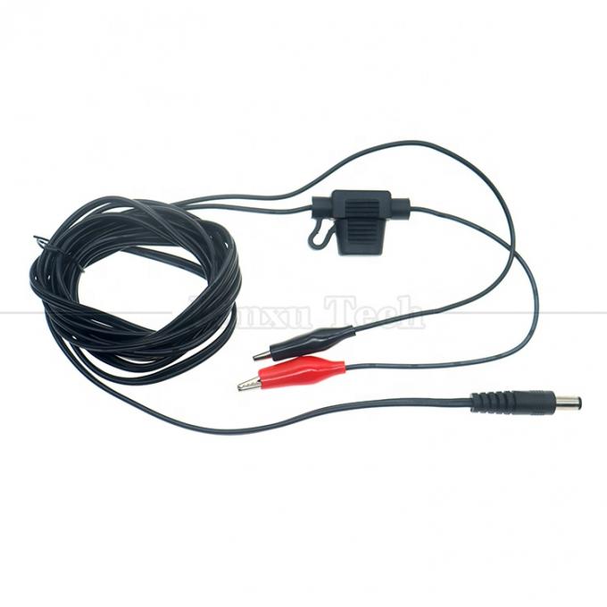 12V DC 5.5X2.1mm a los clips de cocodrilo Cable de alimentación de fusibles para cámara de rastreo 5
