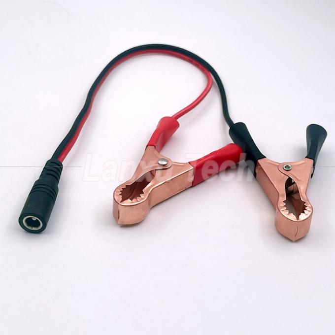 Hombre Mujer Jack DC Plug 5.5x2.1mm para el clip de cocodrilo Car Charger Cable de suministro de energía 0