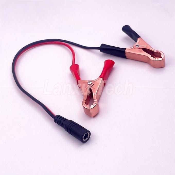 Hombre Mujer Jack DC Plug 5.5x2.1mm para el clip de cocodrilo Car Charger Cable de suministro de energía 2