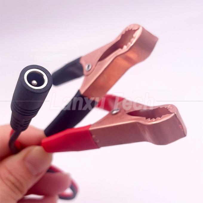 Hombre Mujer Jack DC Plug 5.5x2.1mm para el clip de cocodrilo Car Charger Cable de suministro de energía 3