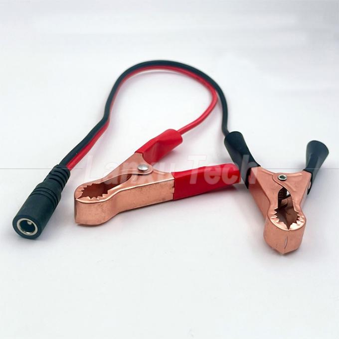Hombre Mujer Jack DC Plug 5.5x2.1mm para el clip de cocodrilo Car Charger Cable de suministro de energía 4