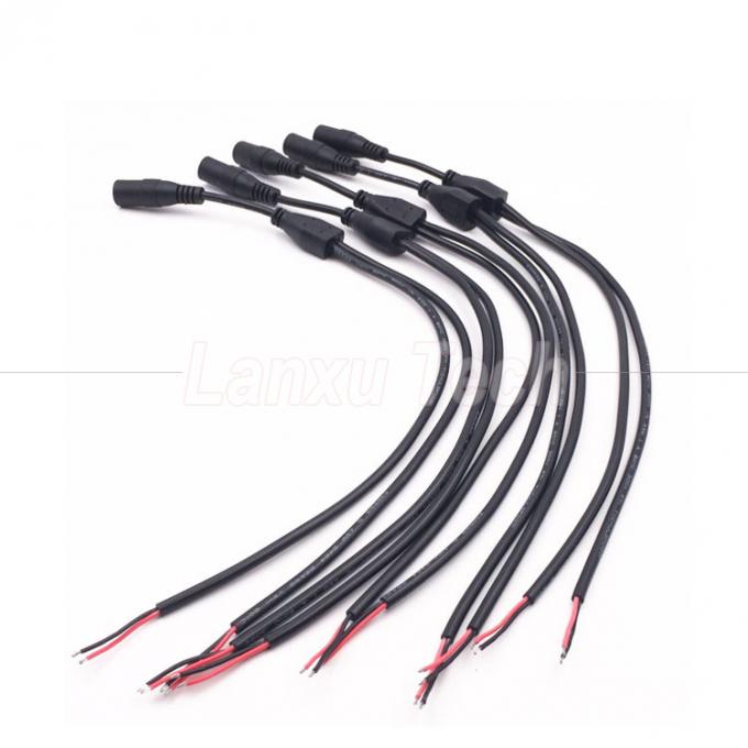 DC Hombre Hembra 5.5x2.1mm Jack Splitter Cable de extensión de energía para luz LED Cámara de circuito cerrado 3
