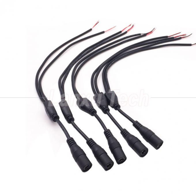 DC Hombre Hembra 5.5x2.1mm Jack Splitter Cable de extensión de energía para luz LED Cámara de circuito cerrado 6