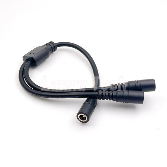 1 Femenino a 2 Direcciones Femenino DC 5.5x2.1mm Cable de extensión de energía de división para cámara de seguridad de CCTV Luz de banda LED 5