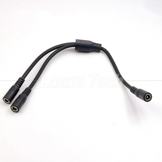 1 Femenino a 2 Direcciones Femenino DC 5.5x2.1mm Cable de extensión de energía de división para cámara de seguridad de CCTV Luz de banda LED 4