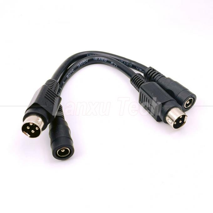 4 pines Mini DIN a DC Jack femenino 5.5x2.1mm Cable de extensión de energía para la cámara DVD TV PC impresora de código de barras 1
