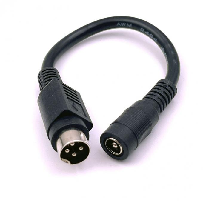 4 pines Mini DIN a DC Jack femenino 5.5x2.1mm Cable de extensión de energía para la cámara DVD TV PC impresora de código de barras 0