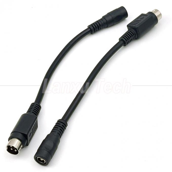 4 pines Mini DIN a DC Jack femenino 5.5x2.1mm Cable de extensión de energía para la cámara DVD TV PC impresora de código de barras 4