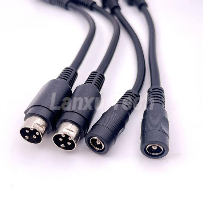 4 pines Mini DIN a DC Jack femenino 5.5x2.1mm Cable de extensión de energía para la cámara DVD TV PC impresora de código de barras 5