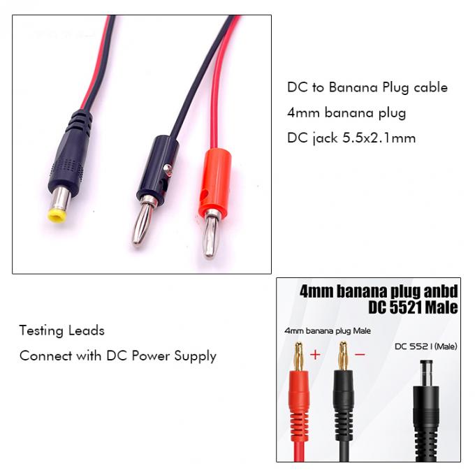 12v DC 5.5mm X 2.1mm de sexo masculino a 4mm Plug de plátano Cable 2