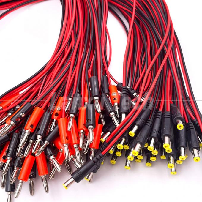12v DC 5.5mm X 2.1mm Jack de barril masculino a 4mm Plug de plátano Prueba de cables de conducción de energía 4