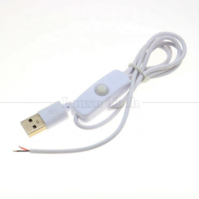 DIY 1m Controller de encendido y apagado cable de interruptor USB de cable abierto para lámpara de banda de luz led 0