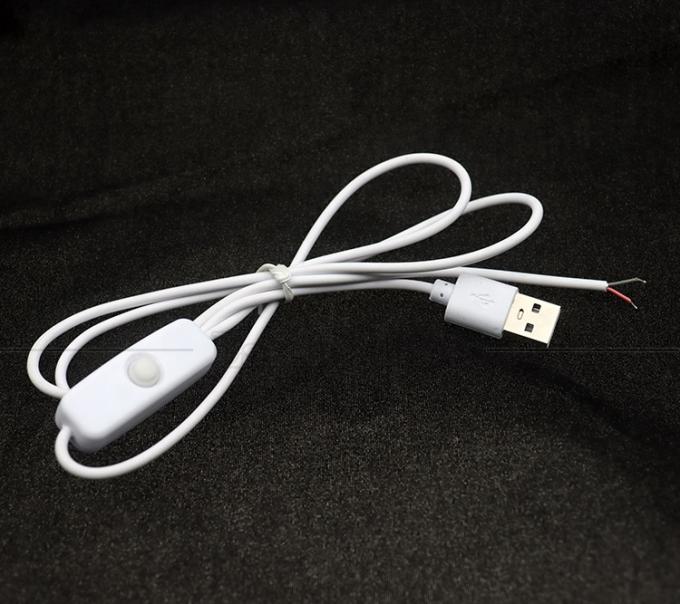 DIY 1m Controller de encendido y apagado cable de interruptor USB de cable abierto para lámpara de banda de luz led 4