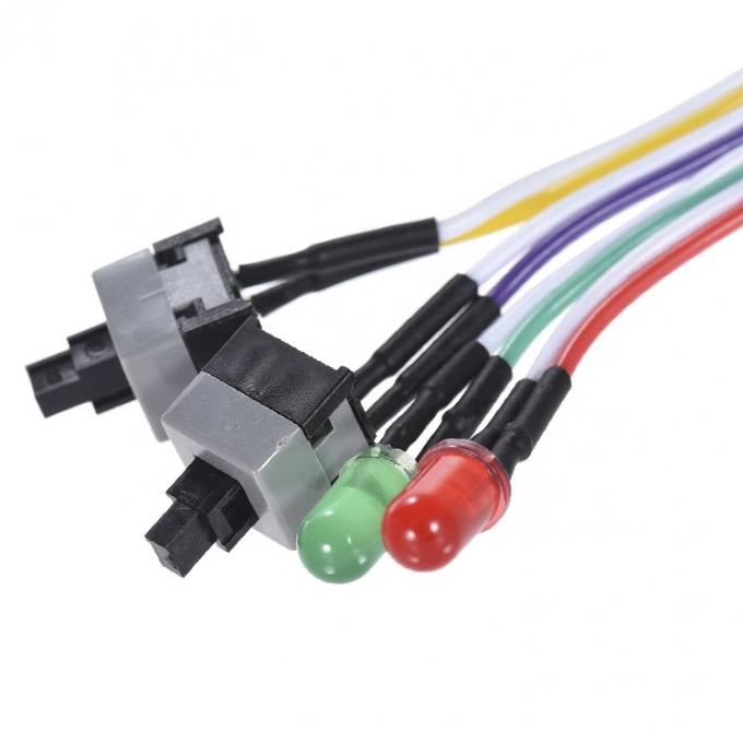 Cuadro de PC placa base de ordenador HDD restablecer ATX encender y apagar el cable de alimentación con luz led 2