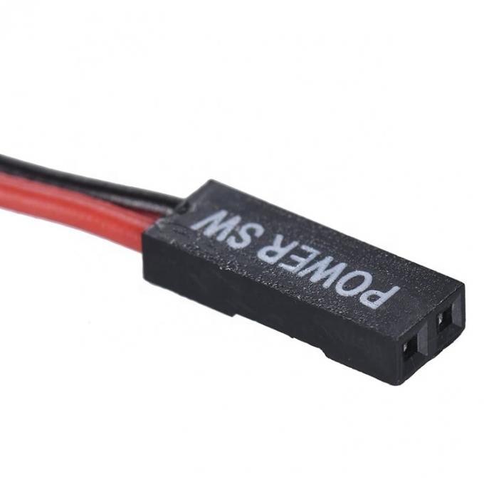 2 pines de caja de PC SW de la placa base de la conexión en apagado el ordenador restablecer la energía del cable ATX 3