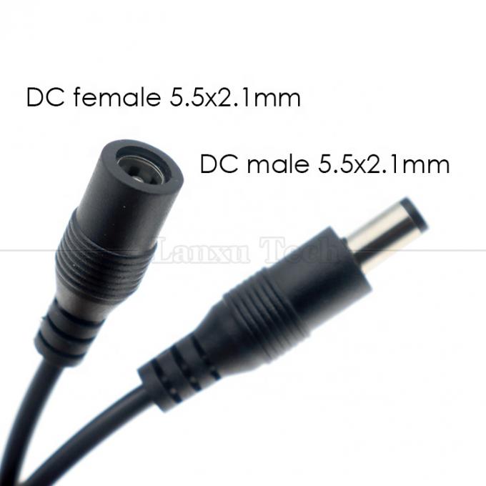 12V Hombre a Mujer 5.5x2.1 Barril Jack DC Power Led Dimmer Switch Cable para luz LED 3