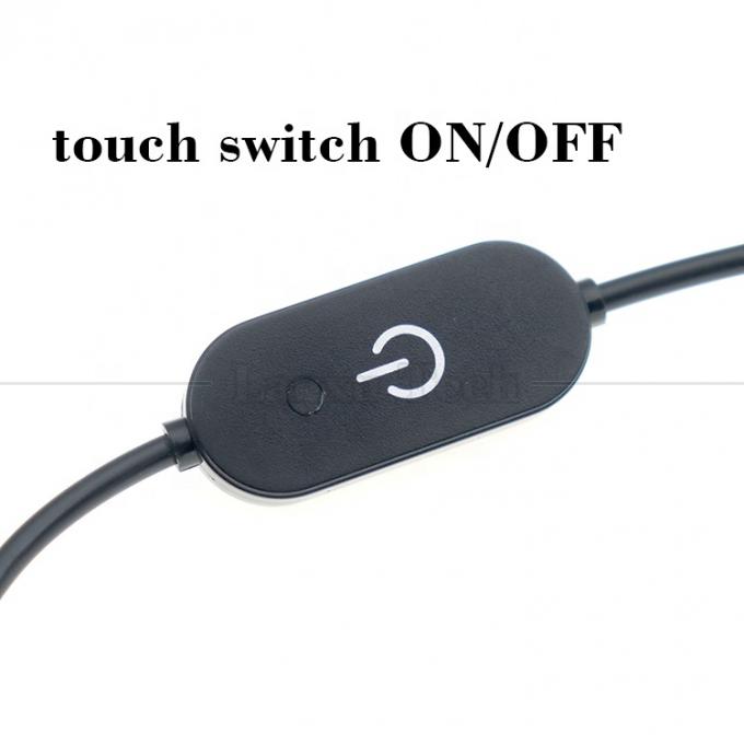 12V Hombre a Mujer 5.5x2.1 Barril Jack DC Power Led Dimmer Switch Cable para luz LED 1