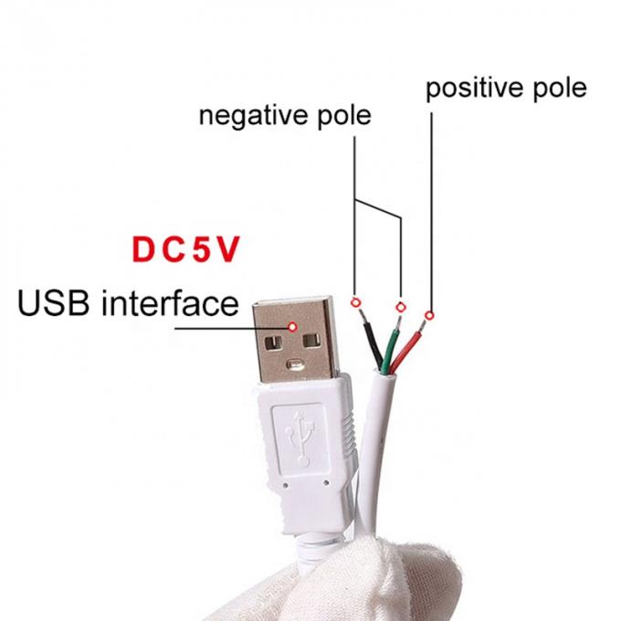 Interruptor de atenuación de potencia de 5V Cable de cargador USB para banda LED 4