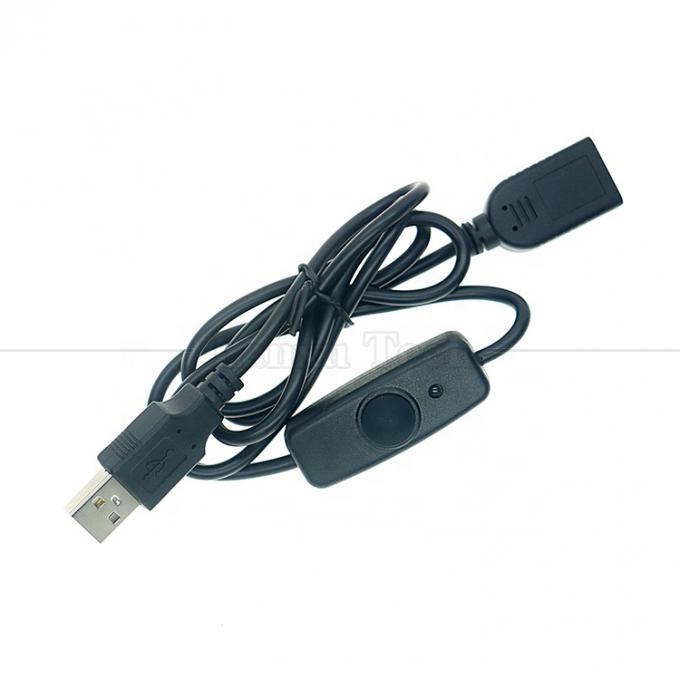 Indicador luz azul impermeable cubierta de silicio pulsar botón hombre a mujer interruptor de alimentación ON OFF cable de extensión USB 0