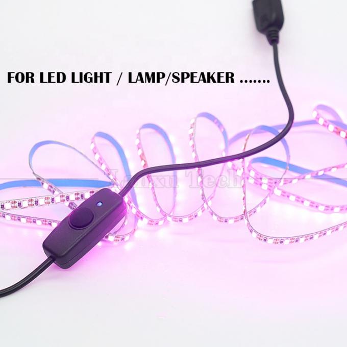 Indicador luz azul impermeable cubierta de silicio pulsar botón hombre a mujer interruptor de alimentación ON OFF cable de extensión USB 1