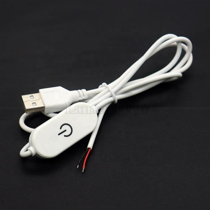 5V Switch Touch Stepless USB para abrir cables de extremo en apagado Cable de atenuación para lámpara de luz de banda led 0