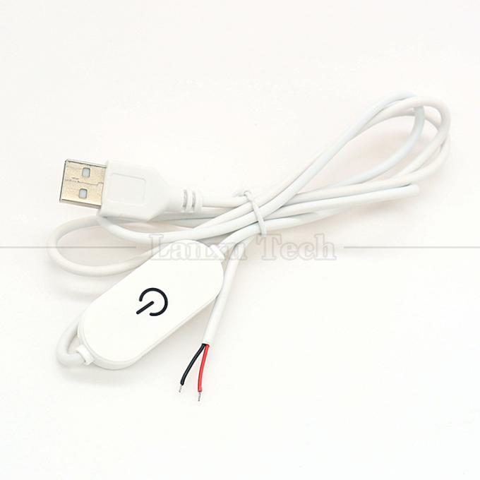 5V Switch Touch Stepless USB para abrir cables de extremo en apagado Cable de atenuación para lámpara de luz de banda led 5