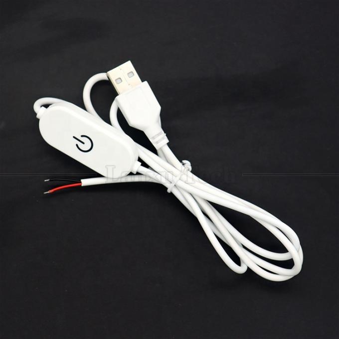 5V Switch Touch Stepless USB para abrir cables de extremo en apagado Cable de atenuación para lámpara de luz de banda led 4