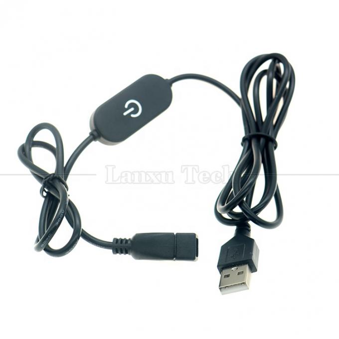 5V Hombre a Mujer USB Toque Interruptor de apagado controlador de oscilación Cable de lámpara sin escalones lámpara de luz de tablero de barras LED oscilación 0
