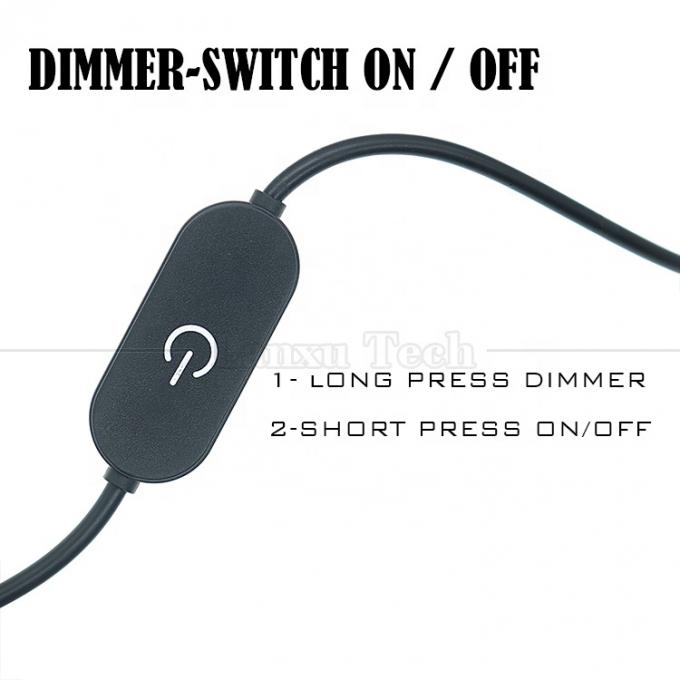 5V Hombre a Mujer USB Toque Interruptor de apagado controlador de oscilación Cable de lámpara sin escalones lámpara de luz de tablero de barras LED oscilación 1