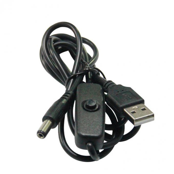 Cable de carga de alta calidad de USB a DC 5.5x2.1mm para el ventilador de luz de lámpara de banda led 2