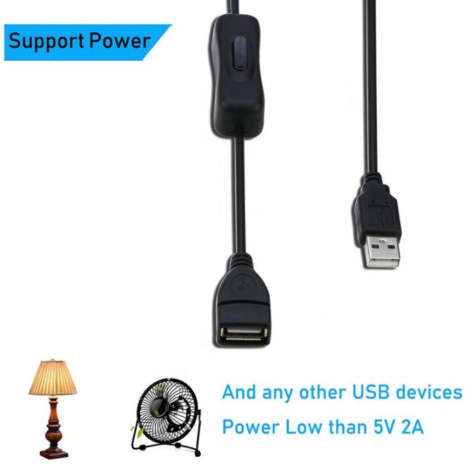 Cable de conmutación USB de macho a hembra para computadora de lámparas LED 2