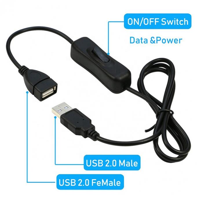 Cable de conmutación USB de macho a hembra para computadora de lámparas LED 1