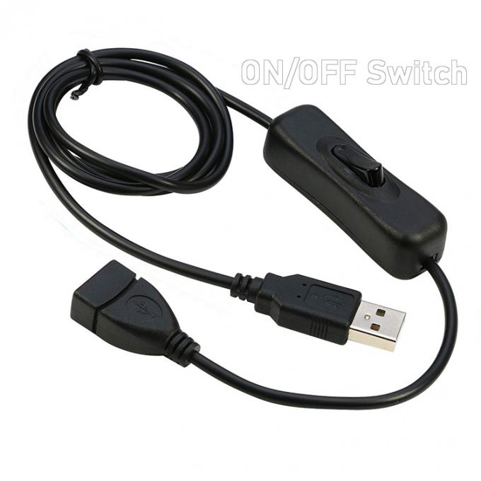 Cable de conmutación USB de macho a hembra para computadora de lámparas LED 3