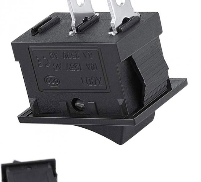 AC 6A/250V 10A/125V Negro 2 posición de pines Enciende el interruptor de rocker eléctrico del barco 3