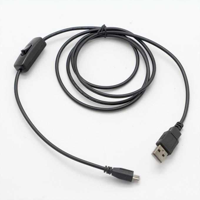 Controller de alta calidad 1M ON OFF Micro B a USB A Cable de extensión con interruptor para lámpara LED 1